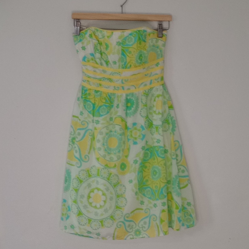 Vintage White Tag Lilly Pulitzer Fountain of Youth Silk Cotton Dress Size 8 - Picture 1 of 5
